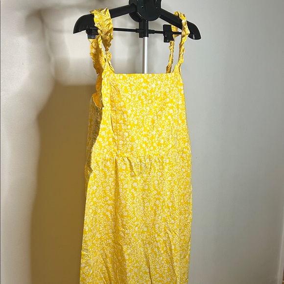 H&M Dresses & Skirts - H&M Bright Yellow Dress with White Floral Design
